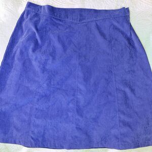 Vintage American Sweetheart Blue Corduroy A-line Skirt Sz26P Patriotic Mod Retro